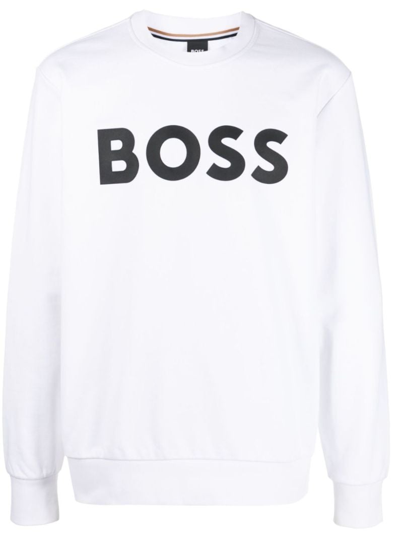 White Logo-print Cotton Sweatshirt