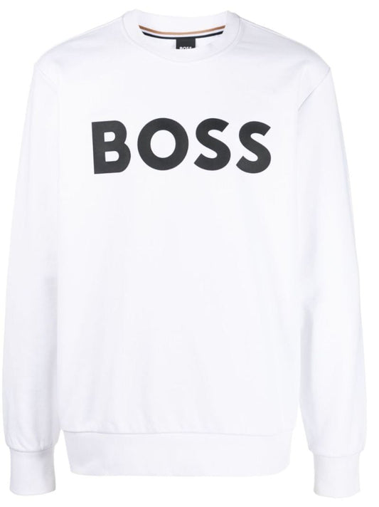 White Logo-print Cotton Sweatshirt