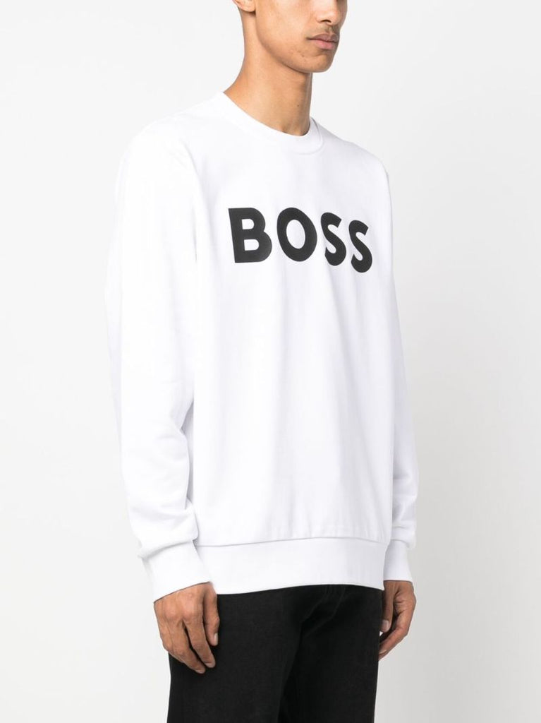 White Logo-print Cotton Sweatshirt