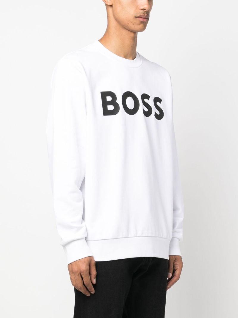 White Logo-print Cotton Sweatshirt