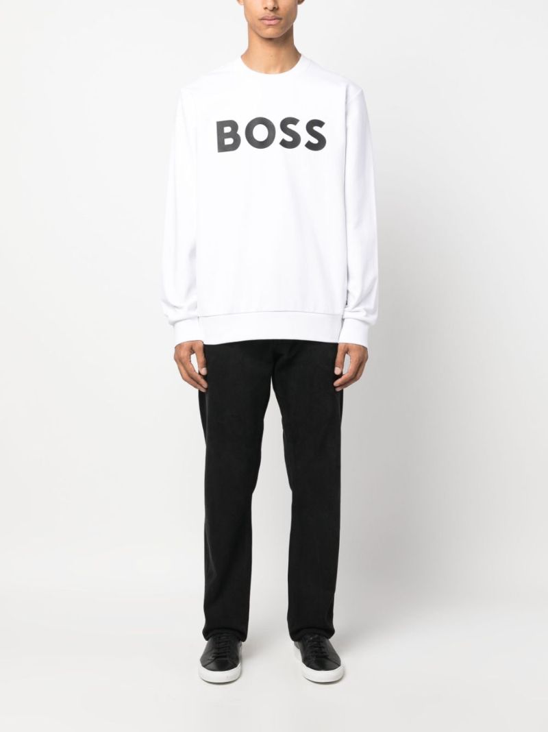 White Logo-print Cotton Sweatshirt