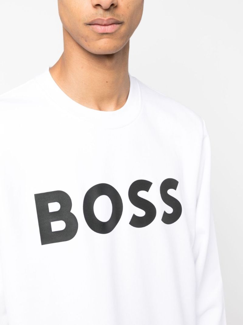 White Logo-print Cotton Sweatshirt