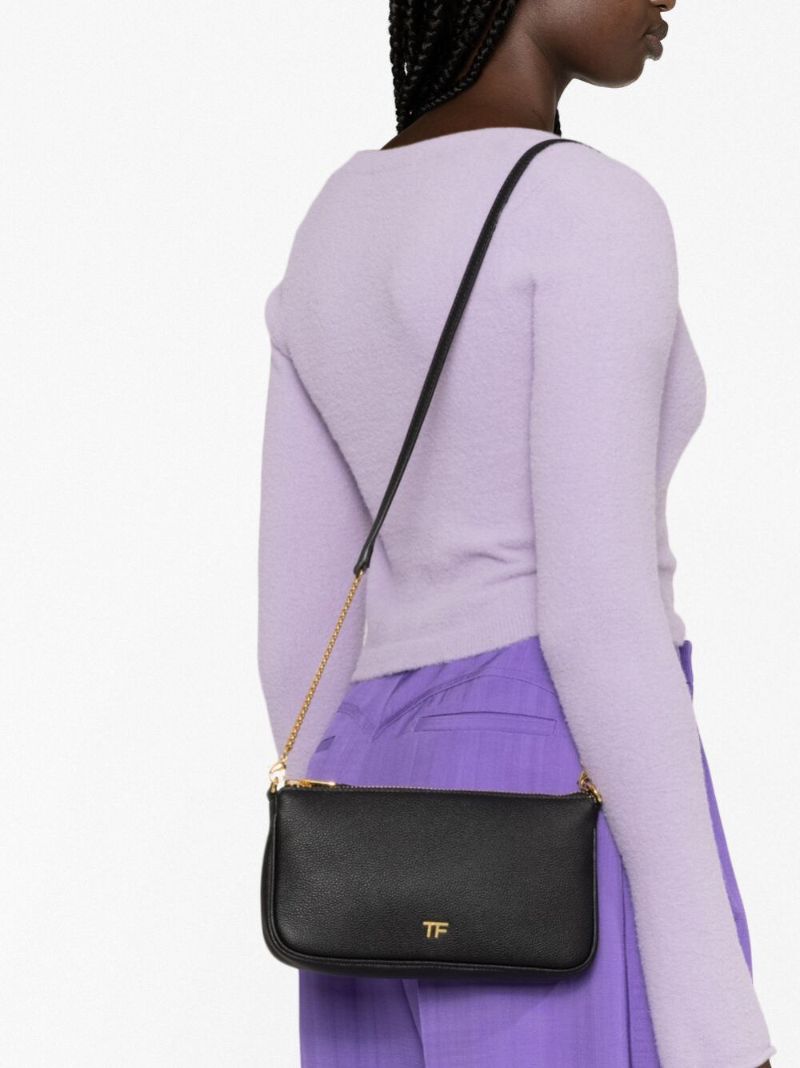 Black Tf Leather Cross Body Bag