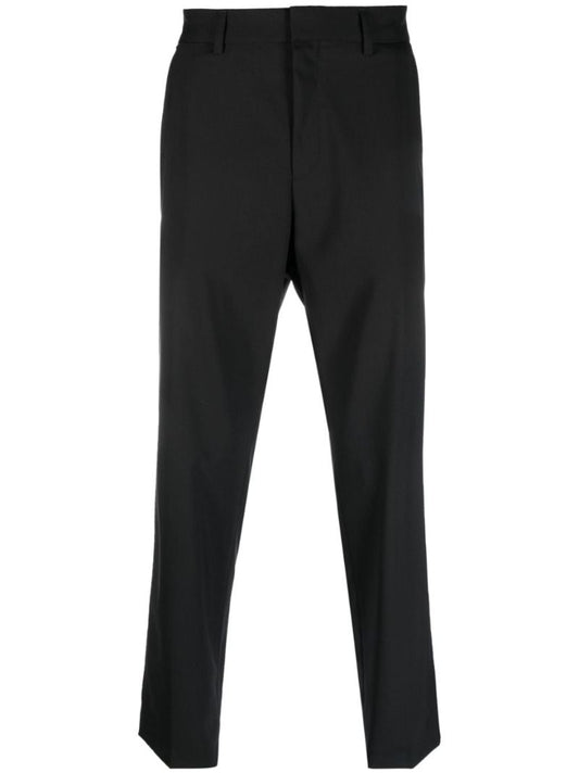 Black Cropped Tailored Trousers