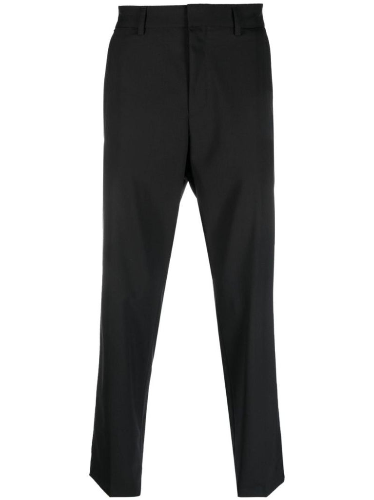 Black Cropped Tailored Trousers