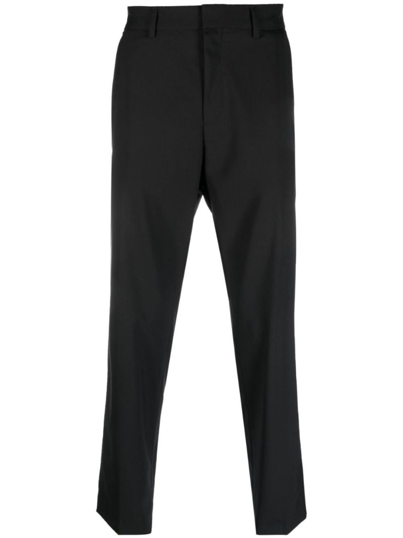 Black Cropped Tailored Trousers