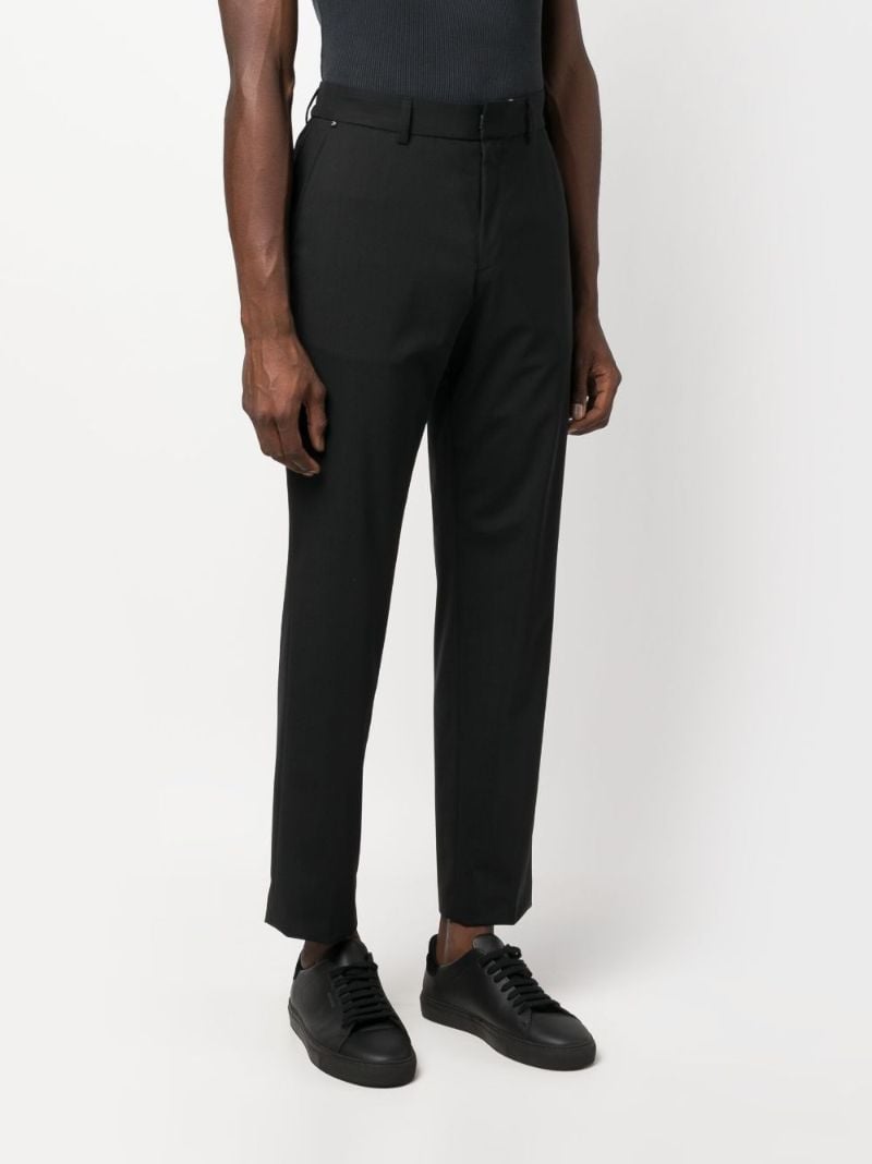 Black Cropped Tailored Trousers