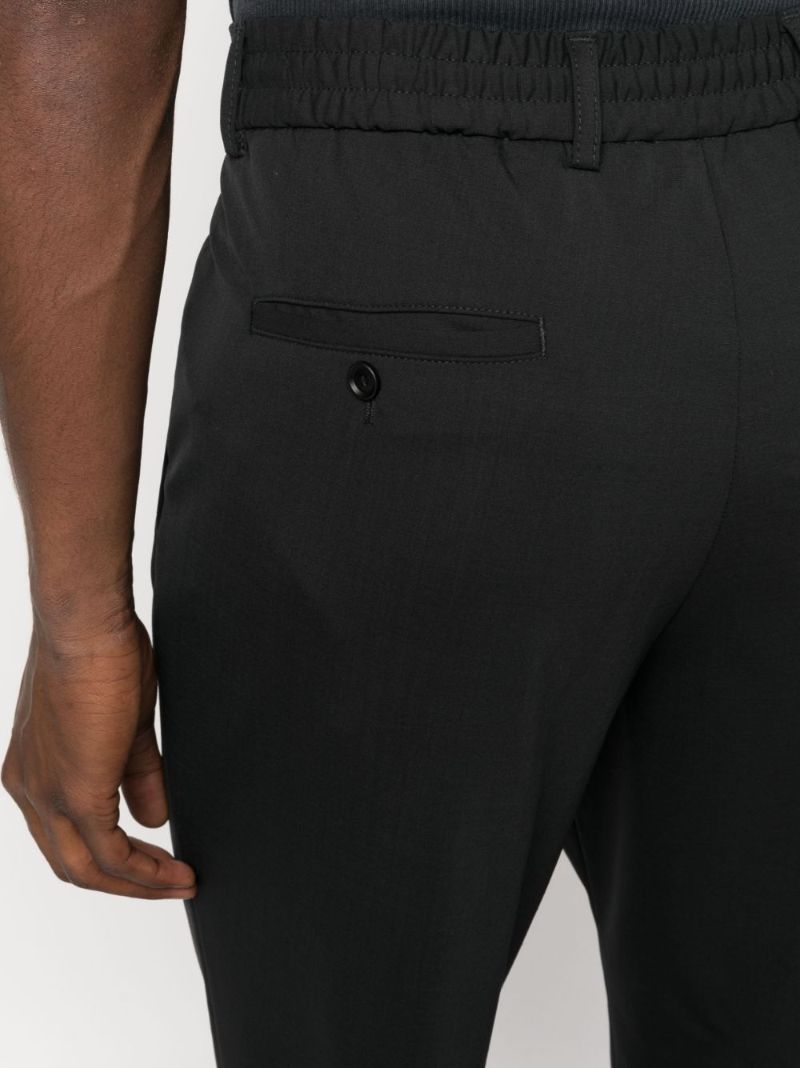 Black Cropped Tailored Trousers
