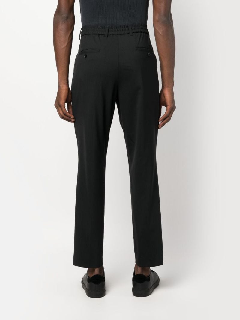 Black Cropped Tailored Trousers