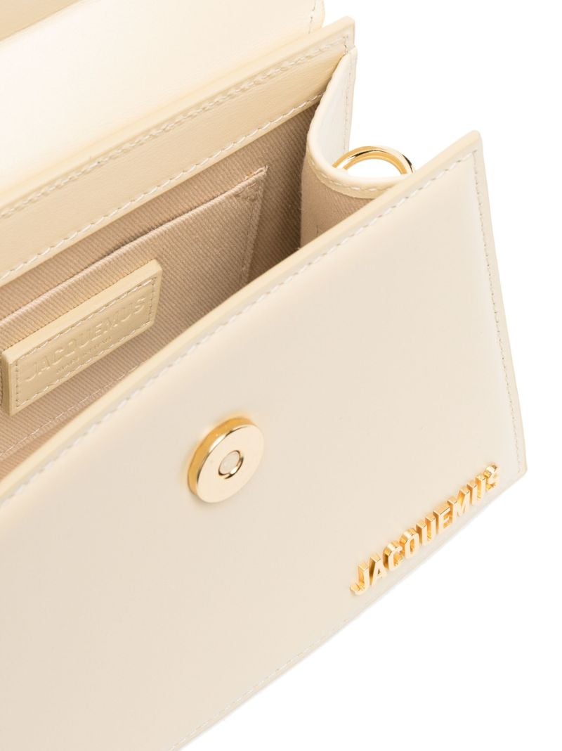 White Le Chiquito Moyen Leather Top Handle Bag