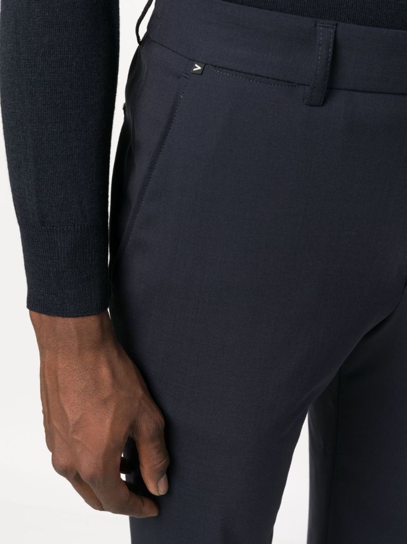 Blue Cropped Tailored Trousers