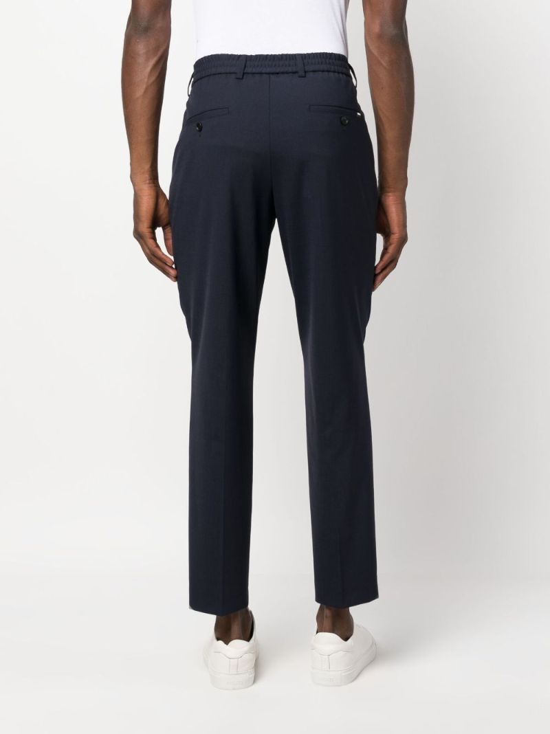 Blue Cropped Tailored Trousers