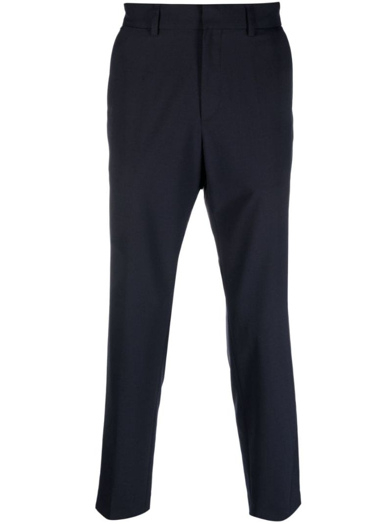 Blue Cropped Tailored Trousers
