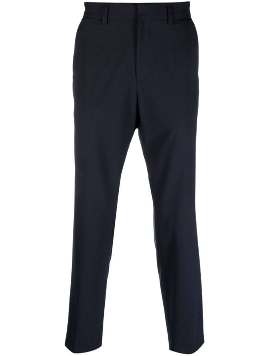 Blue Cropped Tailored Trousers