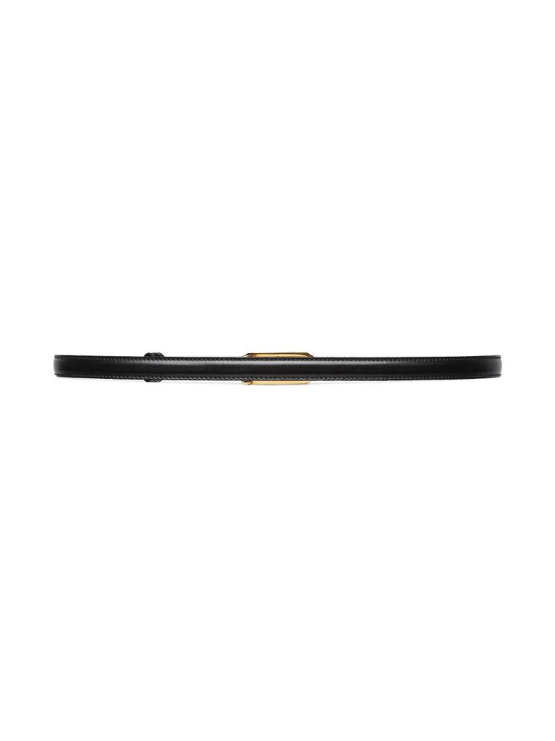 Black Interlocking G Leather Belt