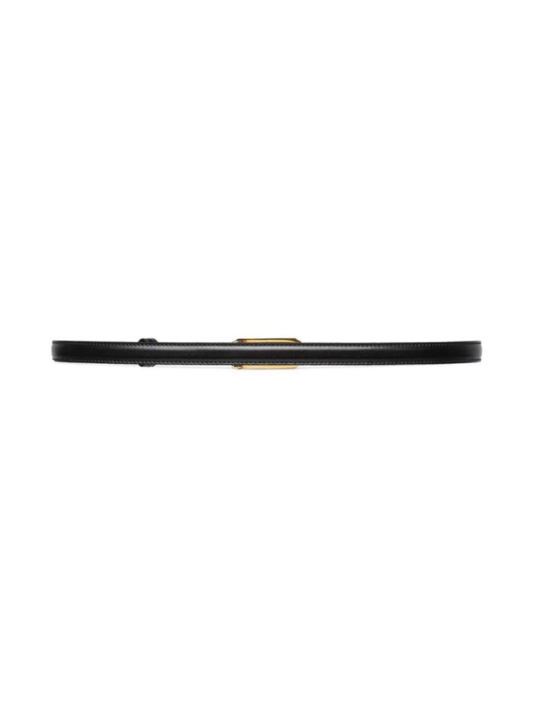 Black Interlocking G Leather Belt