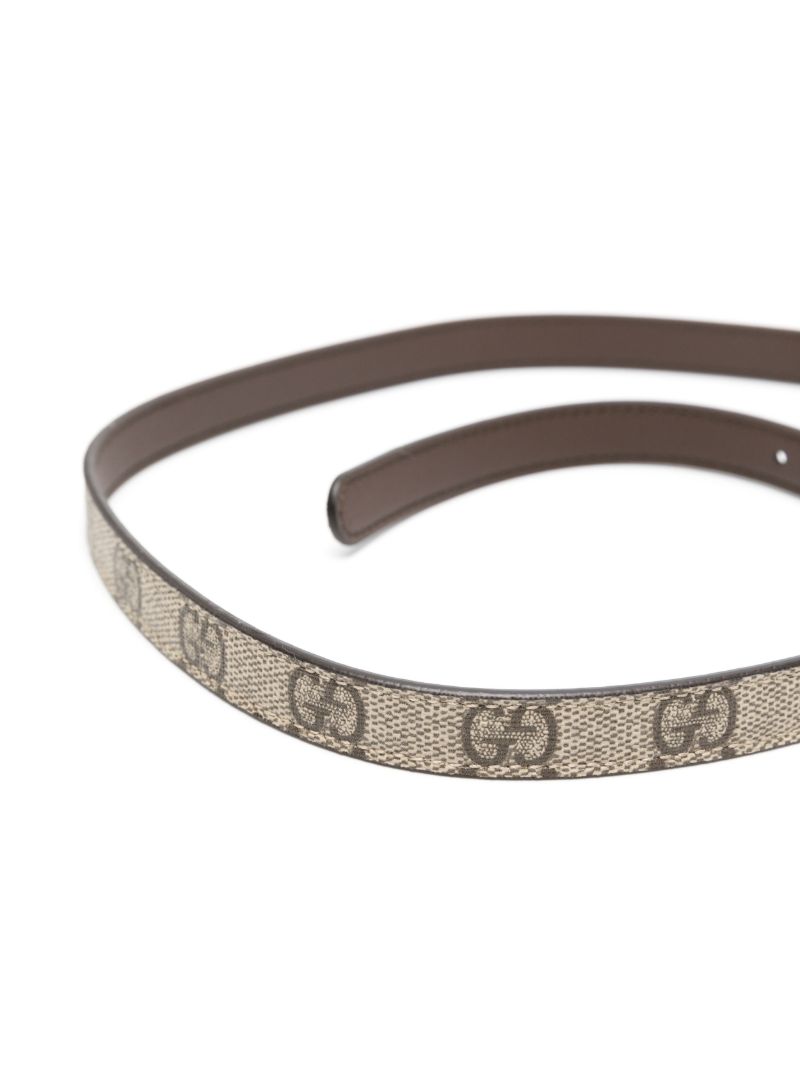 Brown Interlocking G Canvas Belt
