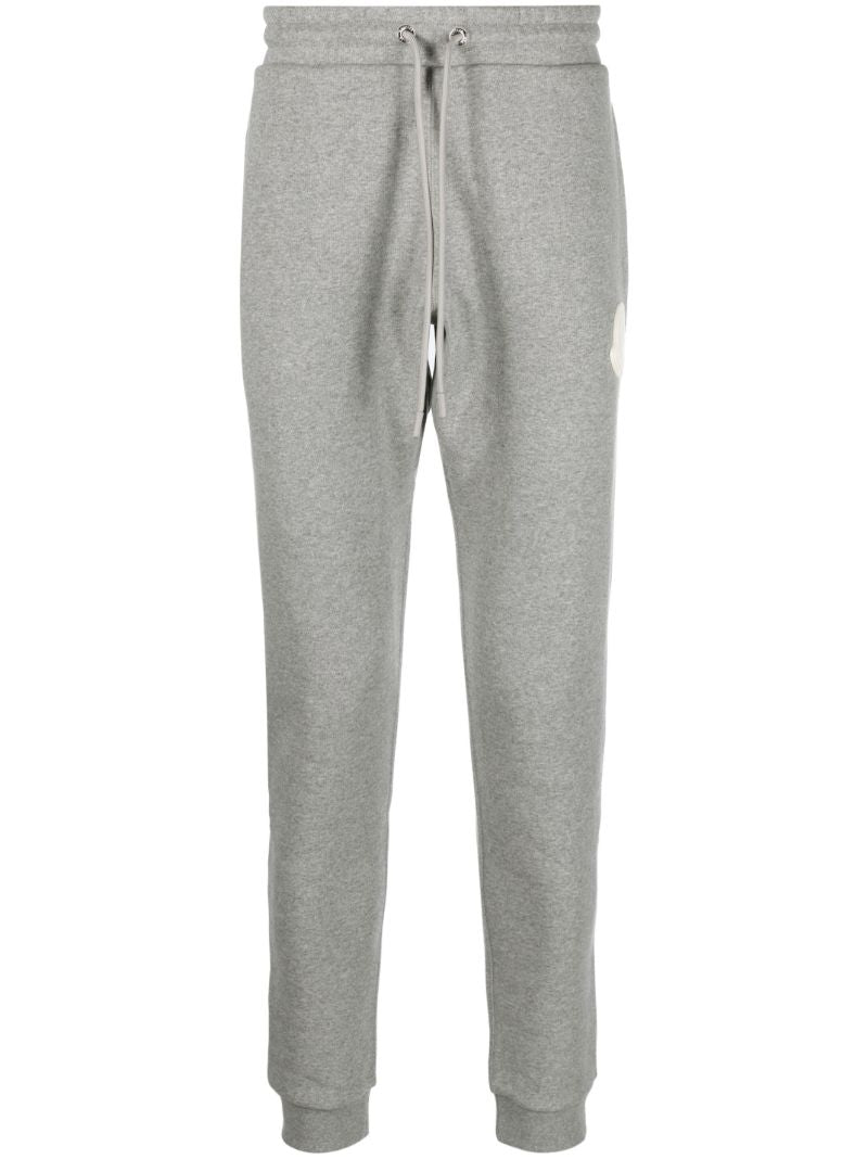 Grey Logo-appliquÃ_x0083_Â© Cotton Track Pants