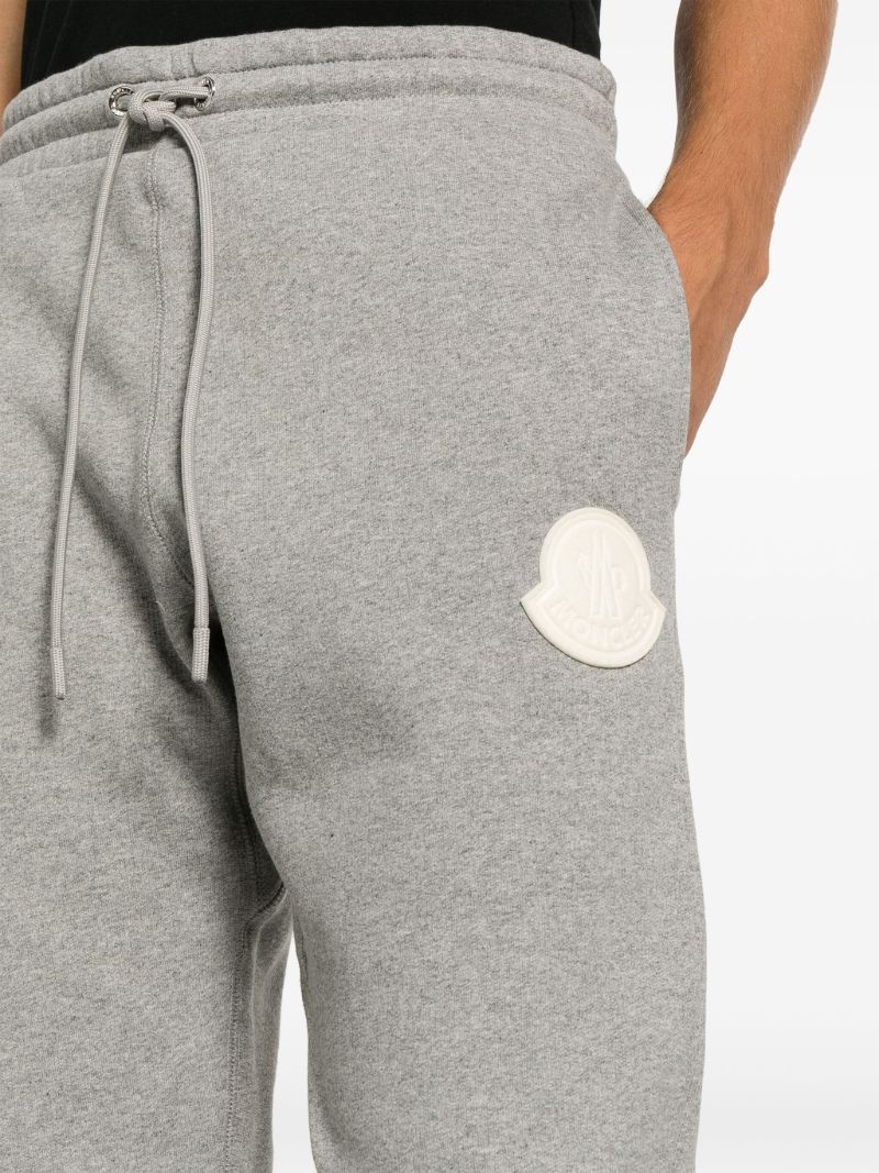 Grey Logo-appliquÃ_x0083_Â© Cotton Track Pants