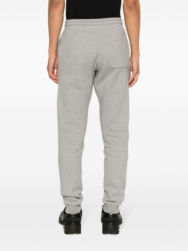 Grey Logo-appliquÃ_x0083_Â© Cotton Track Pants