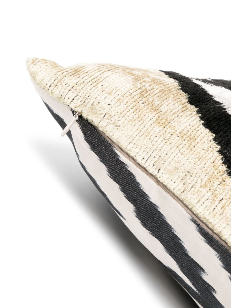 Multicolour Eye-print Silk Velvet Cushion