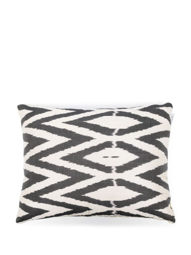 Multicolour Eye-print Silk Velvet Cushion