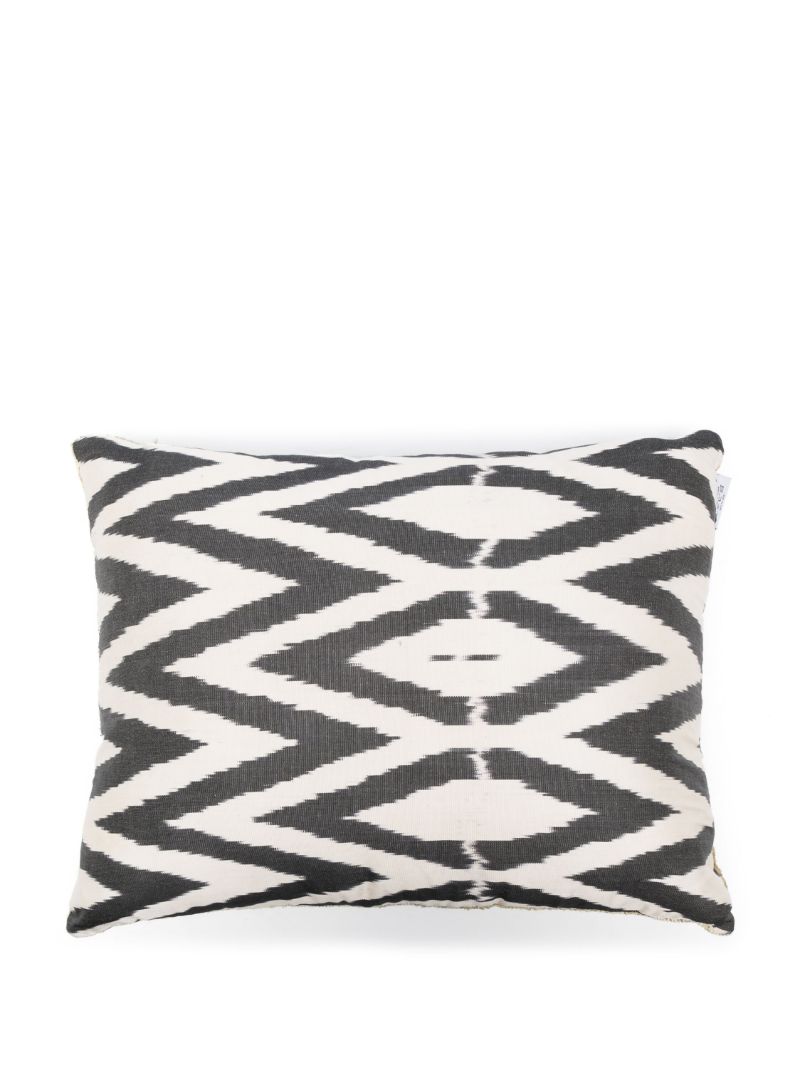 Multicolour Eye-print Silk Velvet Cushion