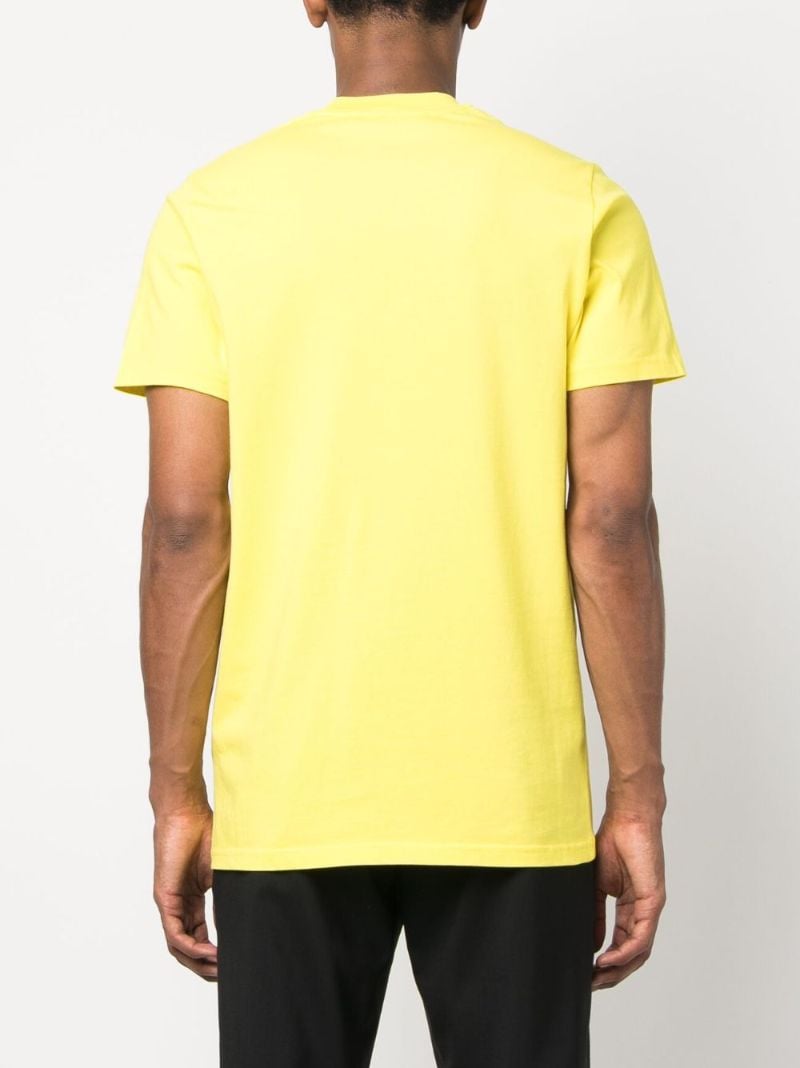 Yellow Logo-appliquÃ_x0083_Â© Cotton T-shirt