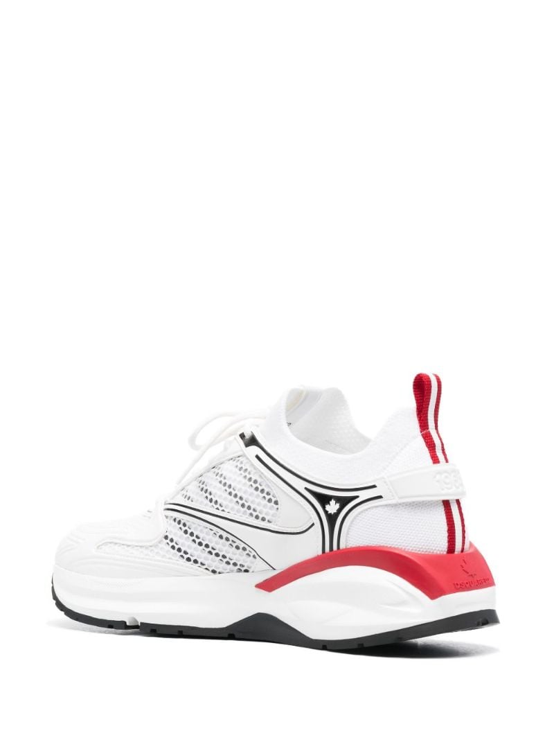 X Dash White Panelled Sneakers