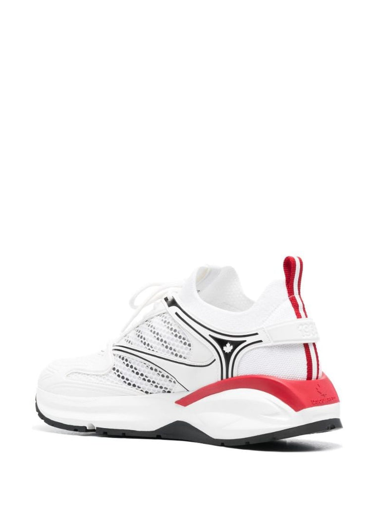 X Dash White Panelled Sneakers
