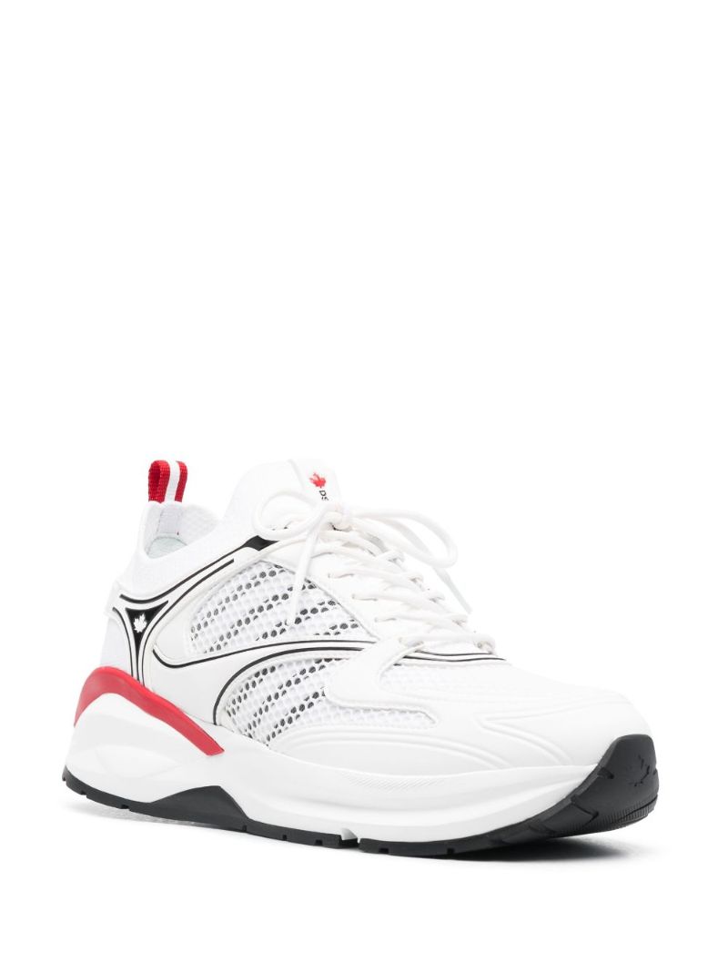 X Dash White Panelled Sneakers