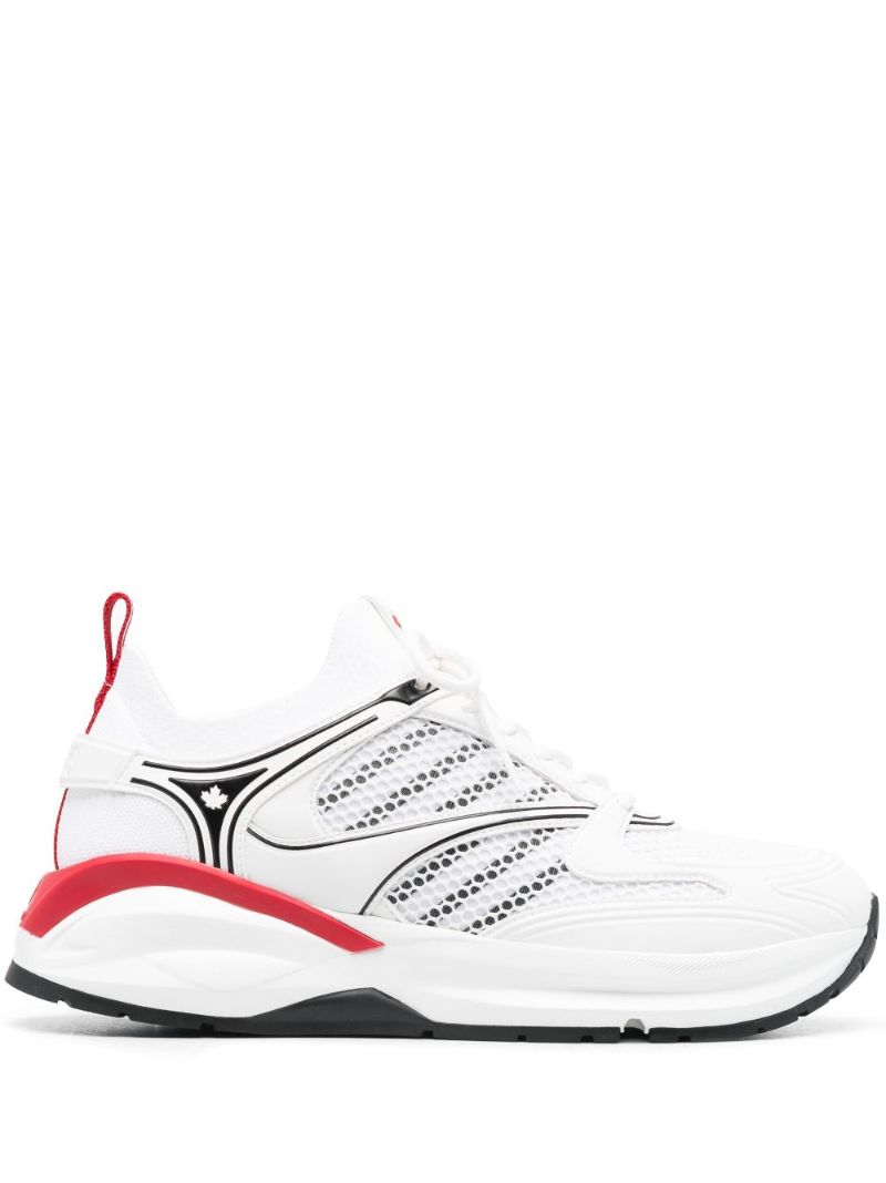 X Dash White Panelled Sneakers