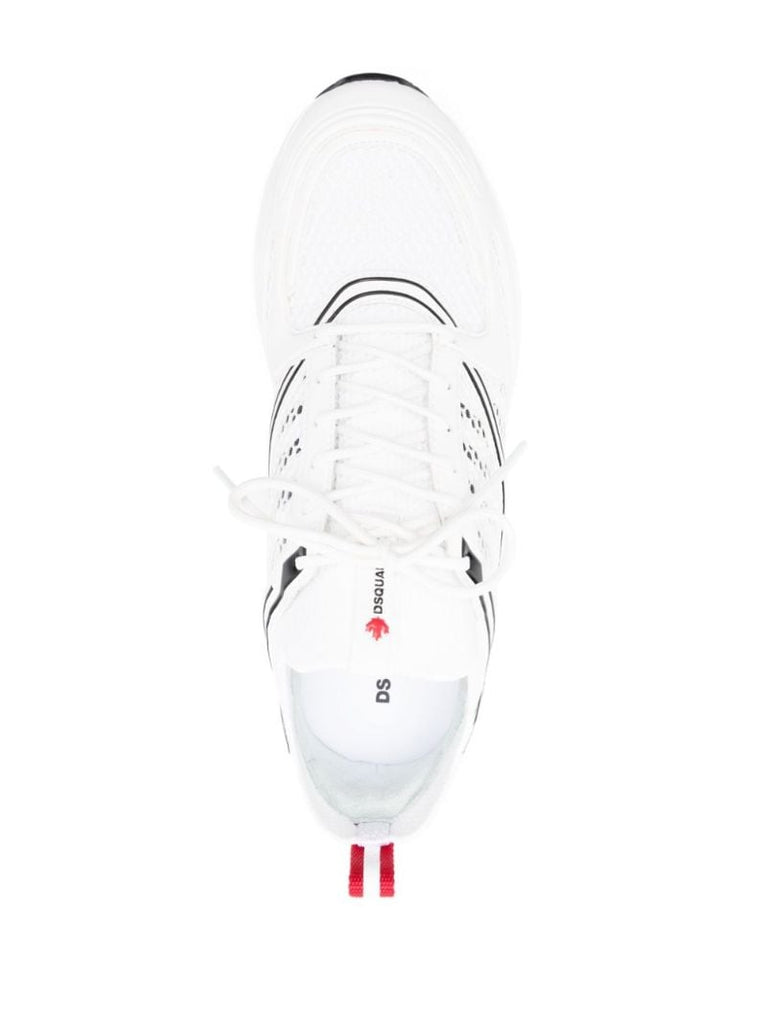 X Dash White Panelled Sneakers