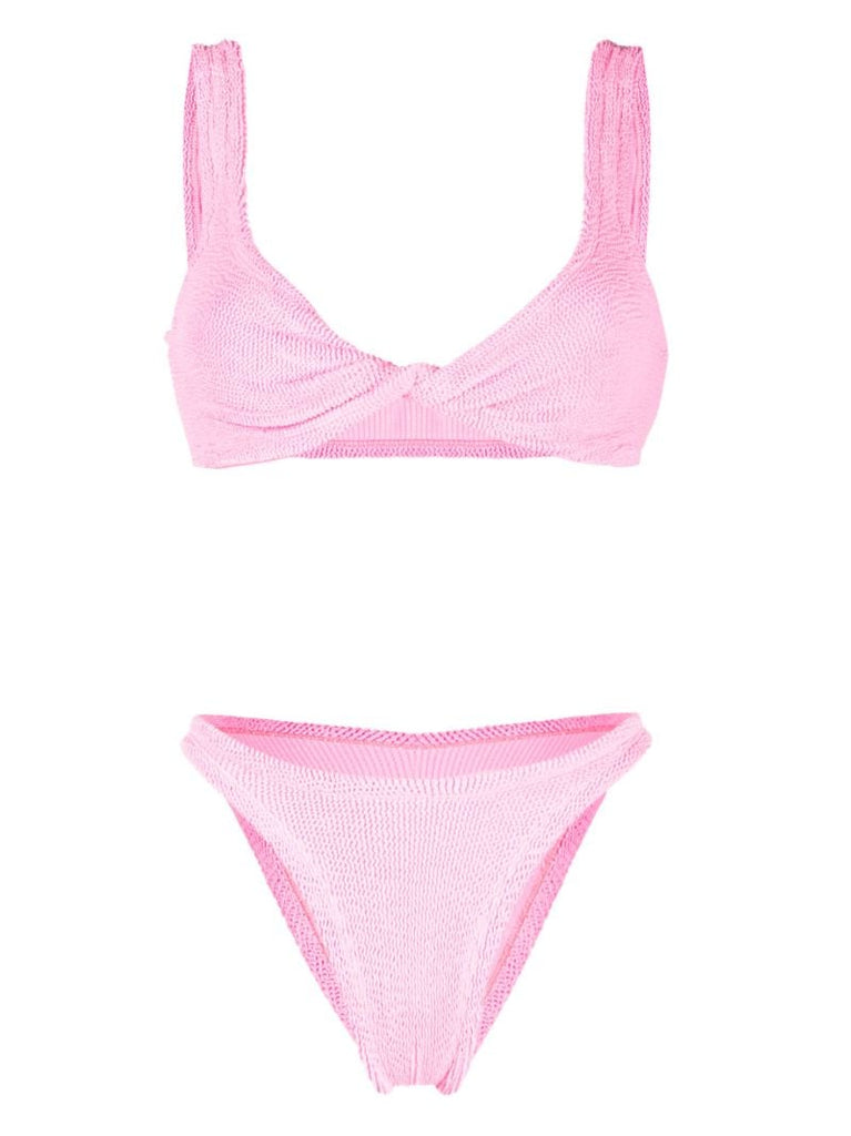 Pink Juno Crinkled Bikini