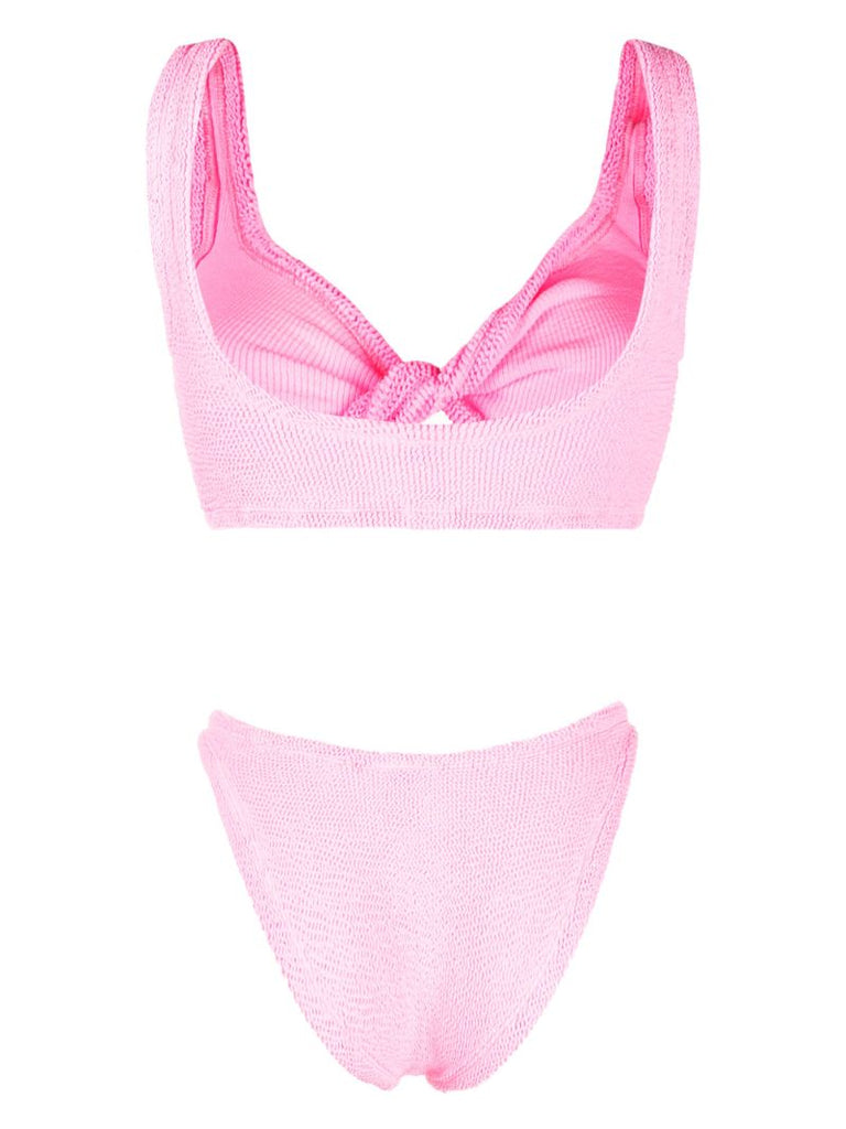 Pink Juno Crinkled Bikini