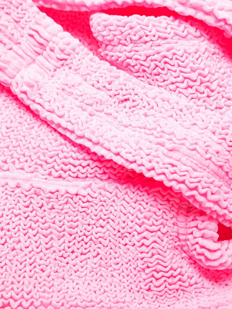 Pink Juno Crinkled Bikini