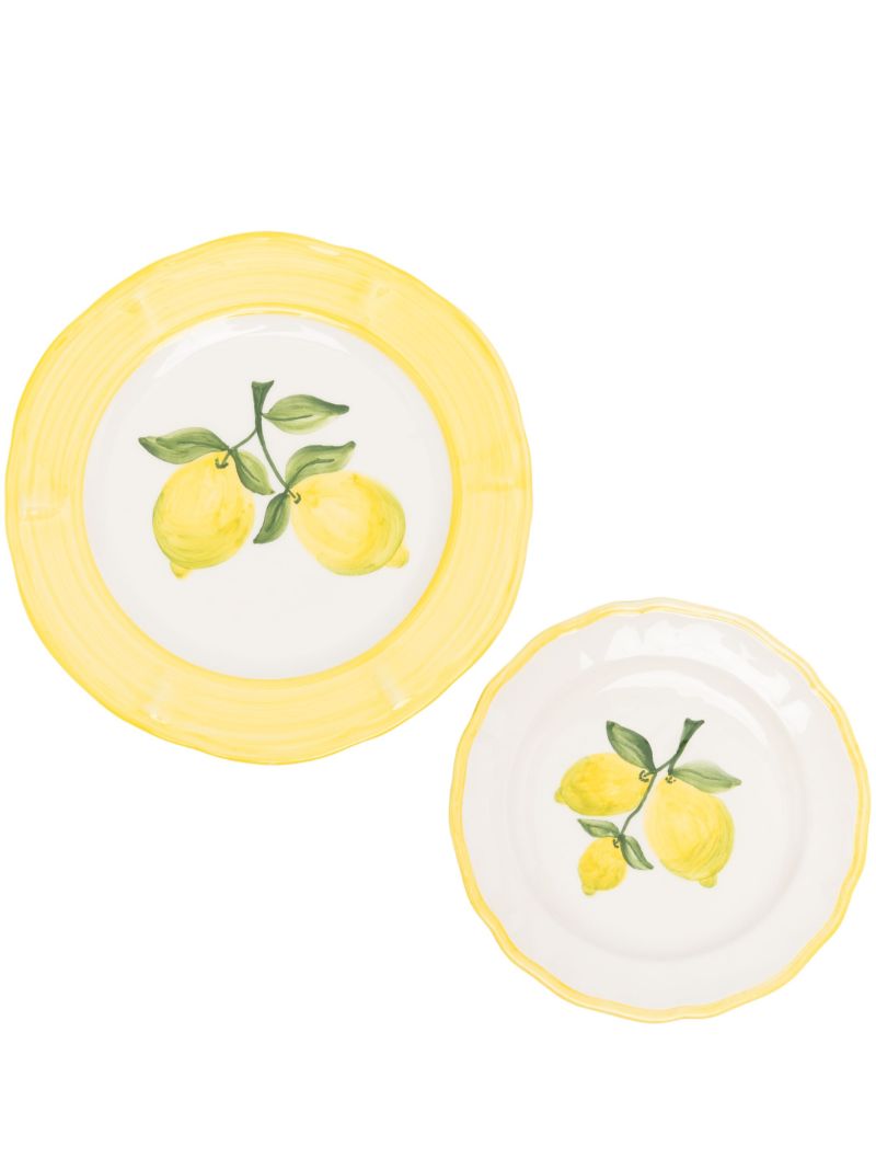 Yellow Lemon Collection Ceramic Plate Set