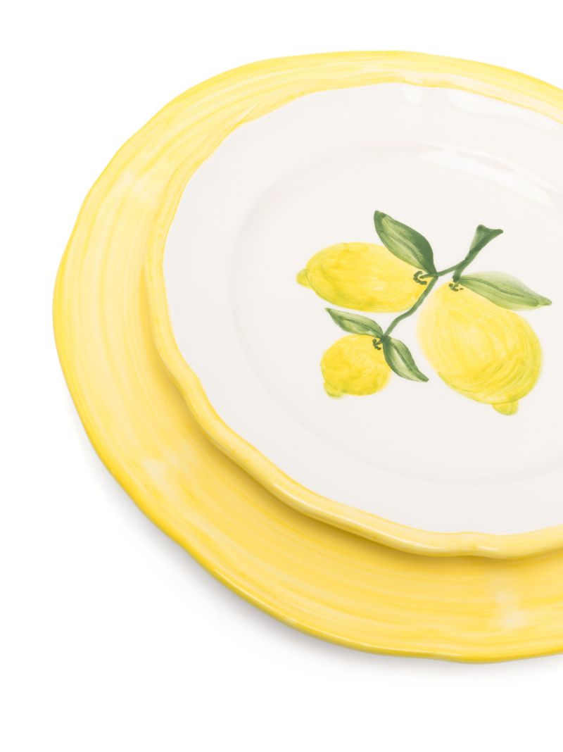 Yellow Lemon Collection Ceramic Plate Set