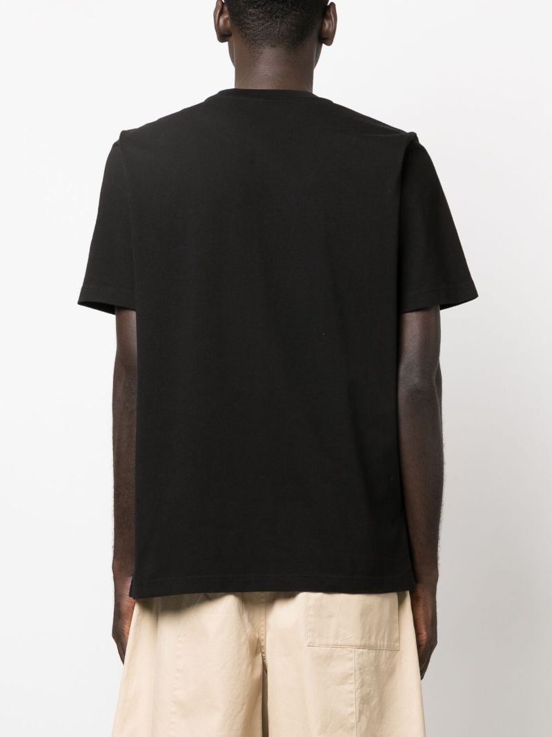 Black Logo-patch Cotton T-shirt