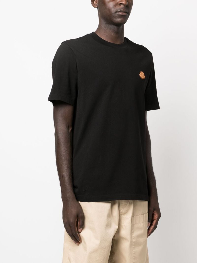Black Logo-patch Cotton T-shirt