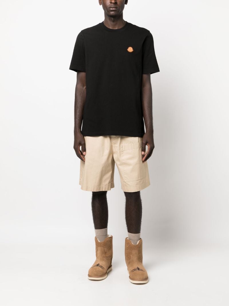 Black Logo-patch Cotton T-shirt
