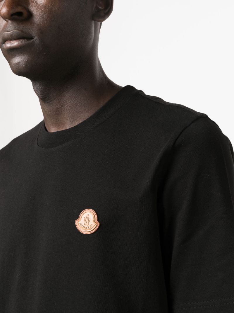 Black Logo-patch Cotton T-shirt