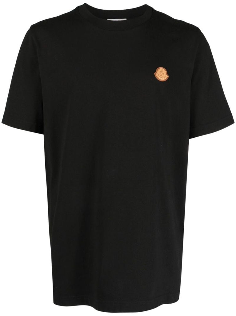 Black Logo-patch Cotton T-shirt
