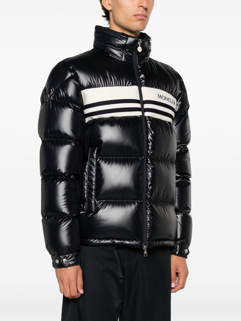 Blue Skarstind Logo Print Puffer Jacket