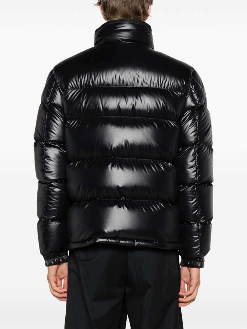 Blue Skarstind Logo Print Puffer Jacket