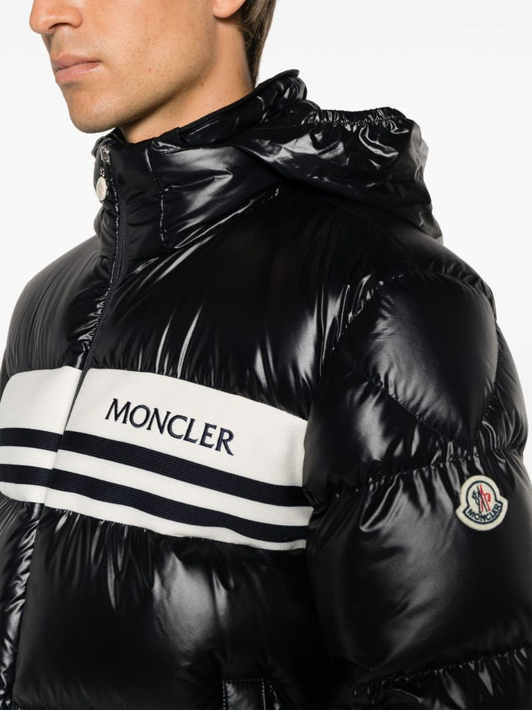 Blue Skarstind Logo Print Puffer Jacket