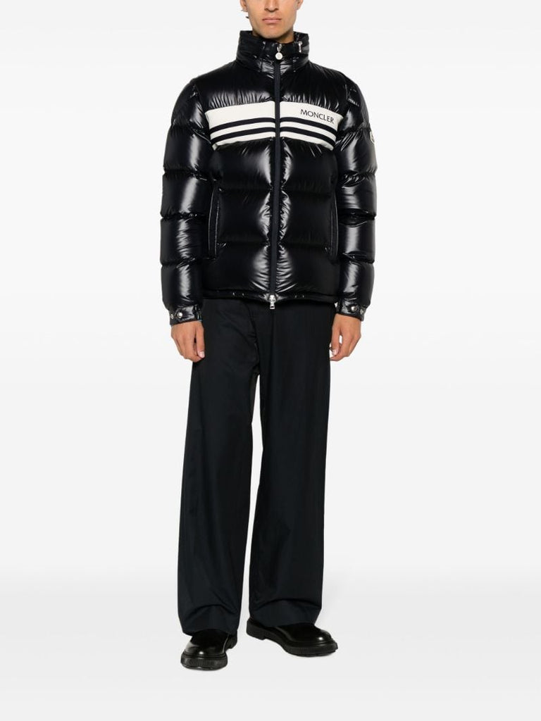 Blue Skarstind Logo Print Puffer Jacket