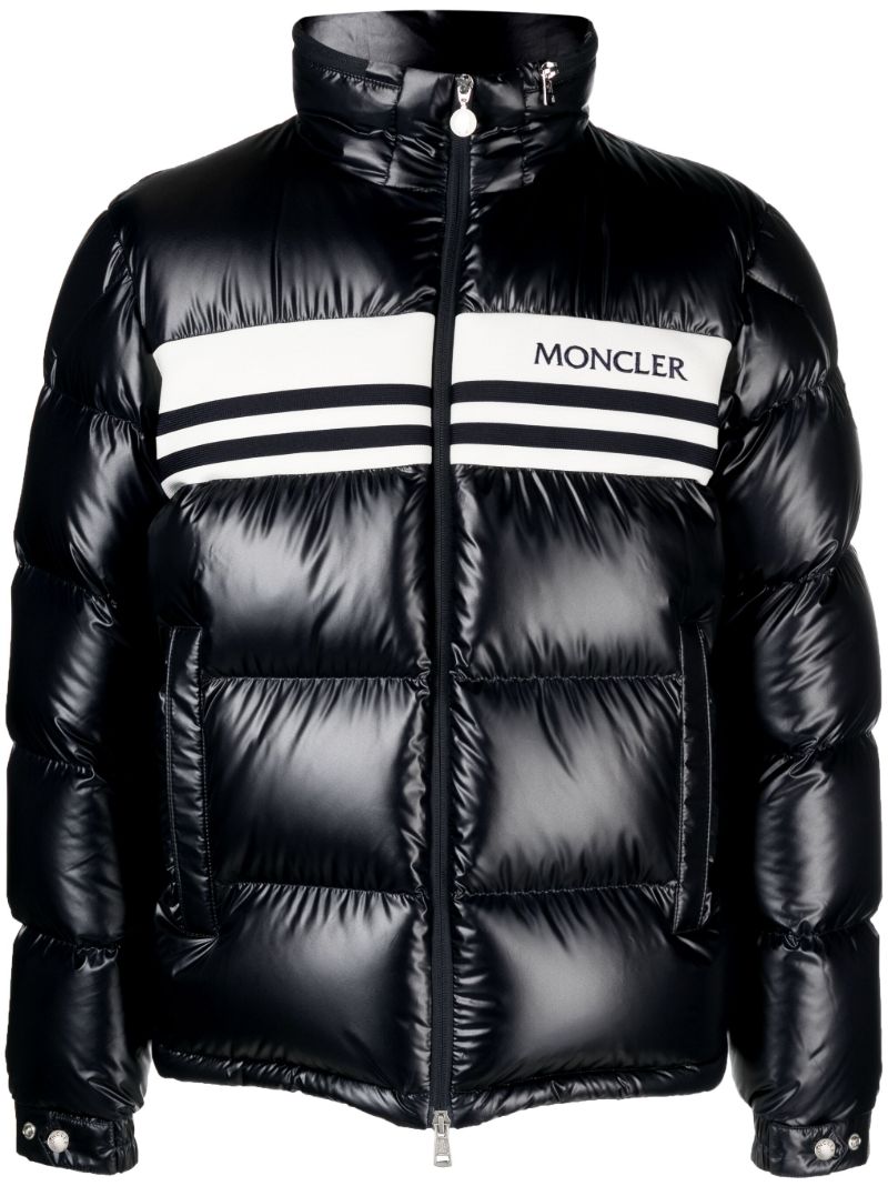 Blue Skarstind Logo Print Puffer Jacket