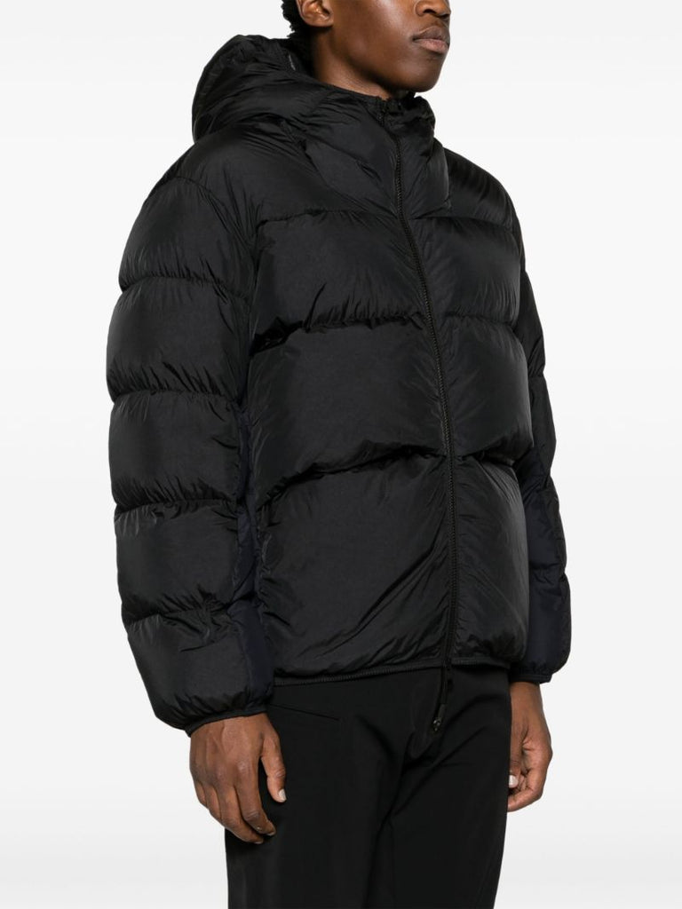 Black Alnair Hooded Quilted Jacket