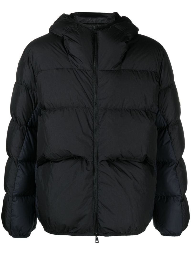Black Alnair Hooded Quilted Jacket